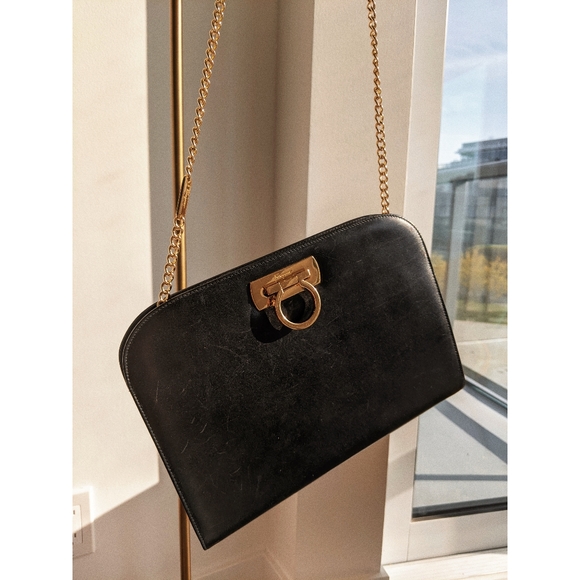 SOLD Salvatore Ferragamo Leather Shoulder Bag - Picture 6 of 10